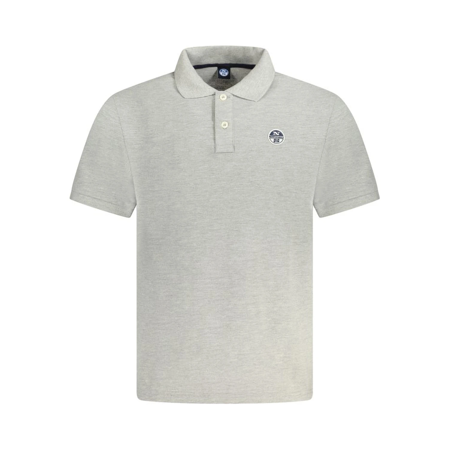 Gray Cotton Polo Shirt