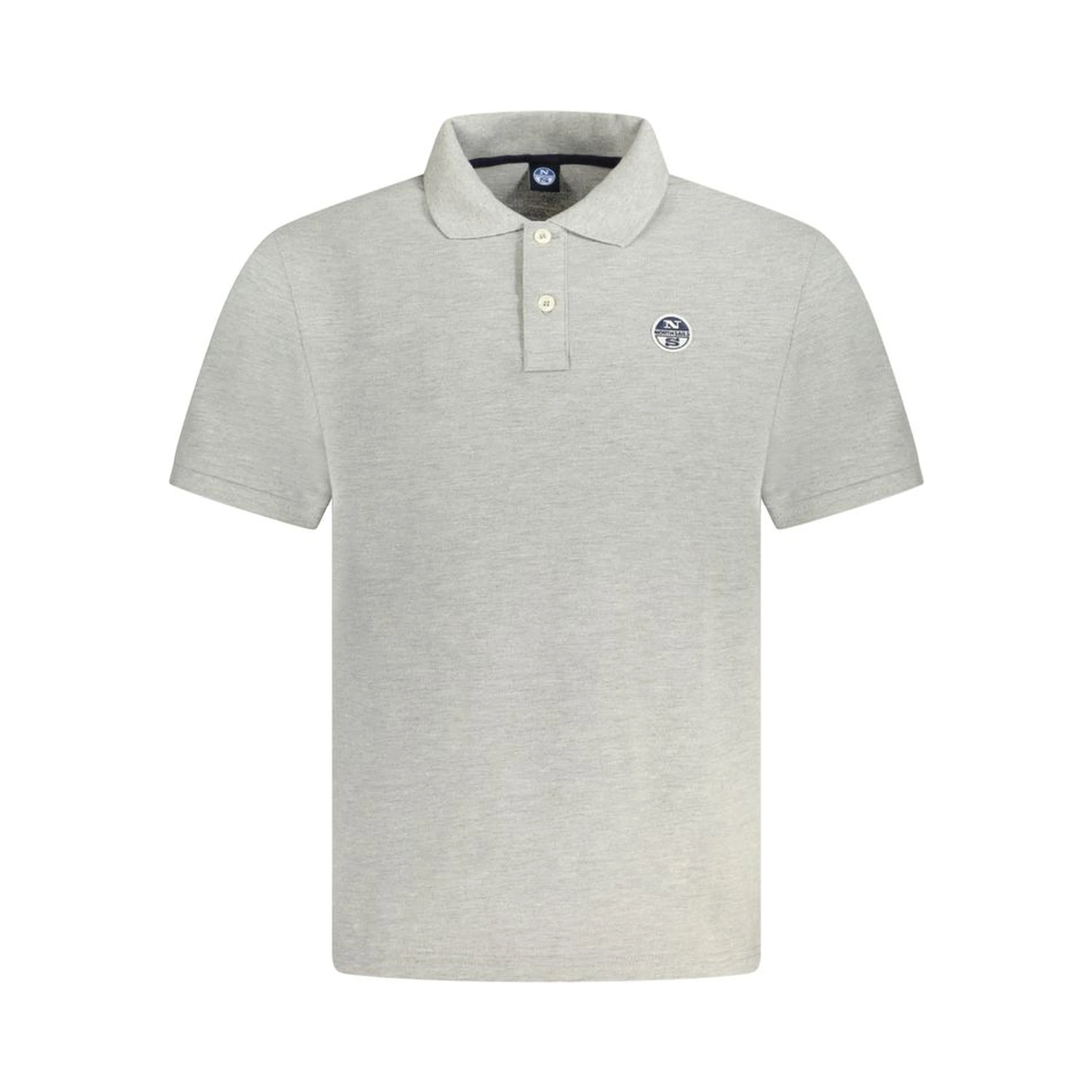 Gray Cotton Polo Shirt