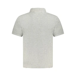 Gray Cotton Polo Shirt