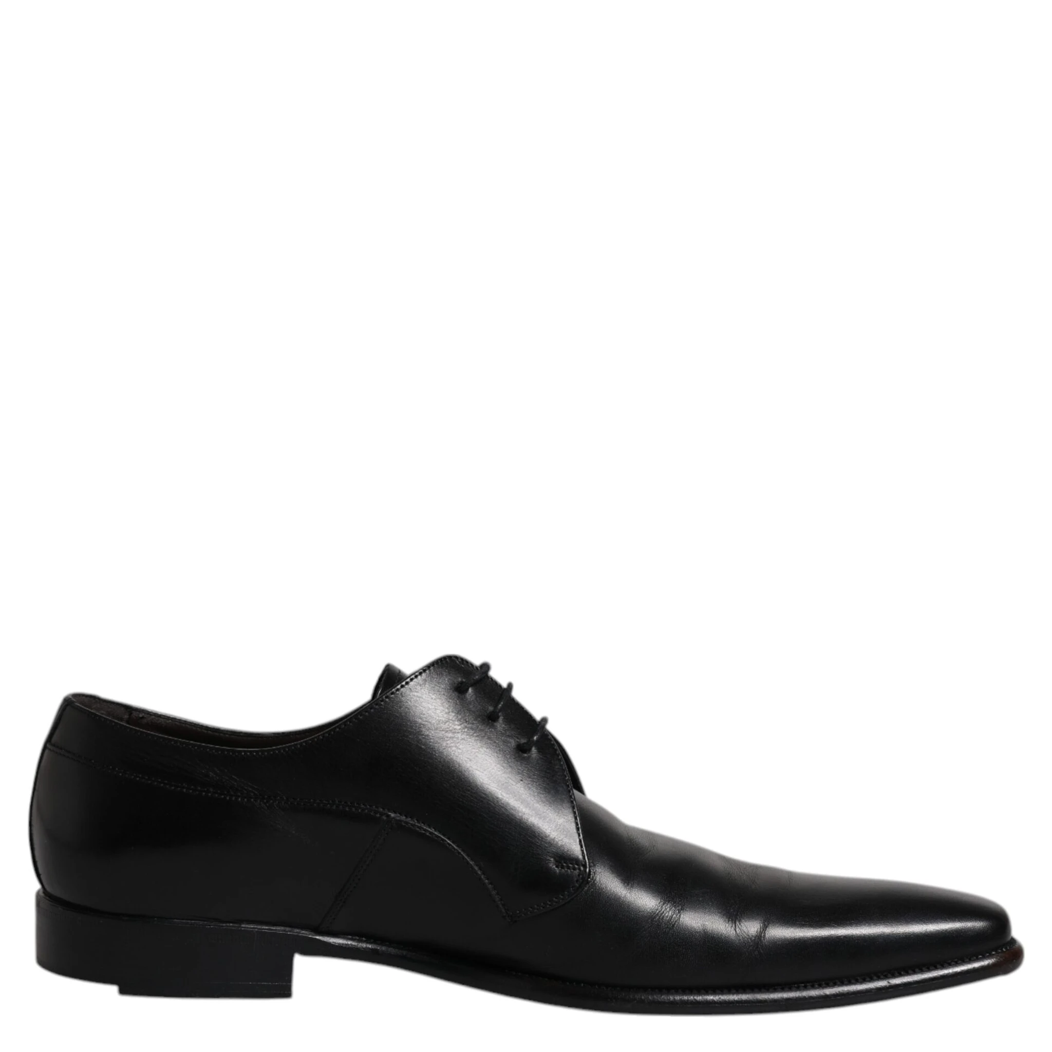 Black Leather Derby Men Formal Dress Shoes