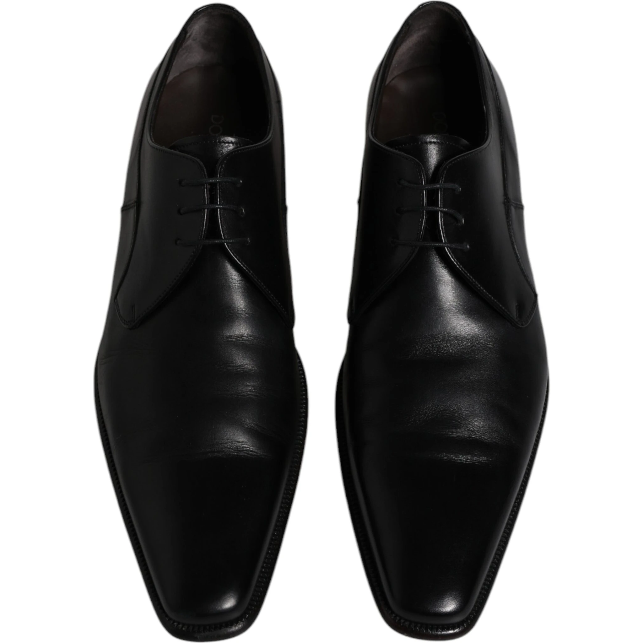Black Leather Derby Men Formal Dress Shoes