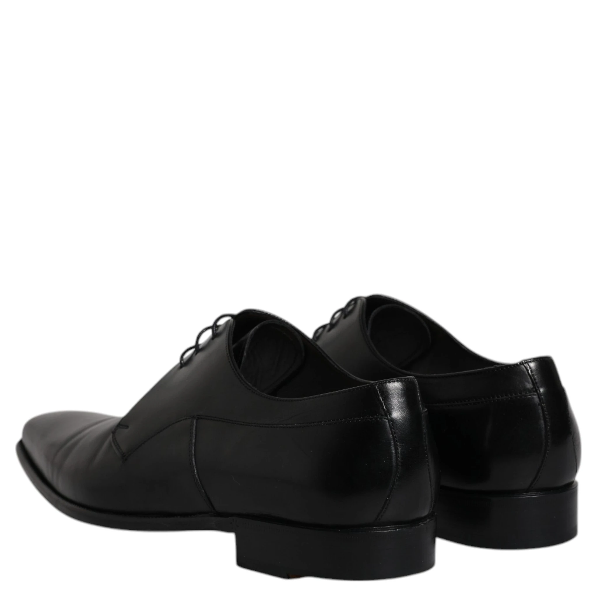 Black Leather Derby Men Formal Dress Shoes