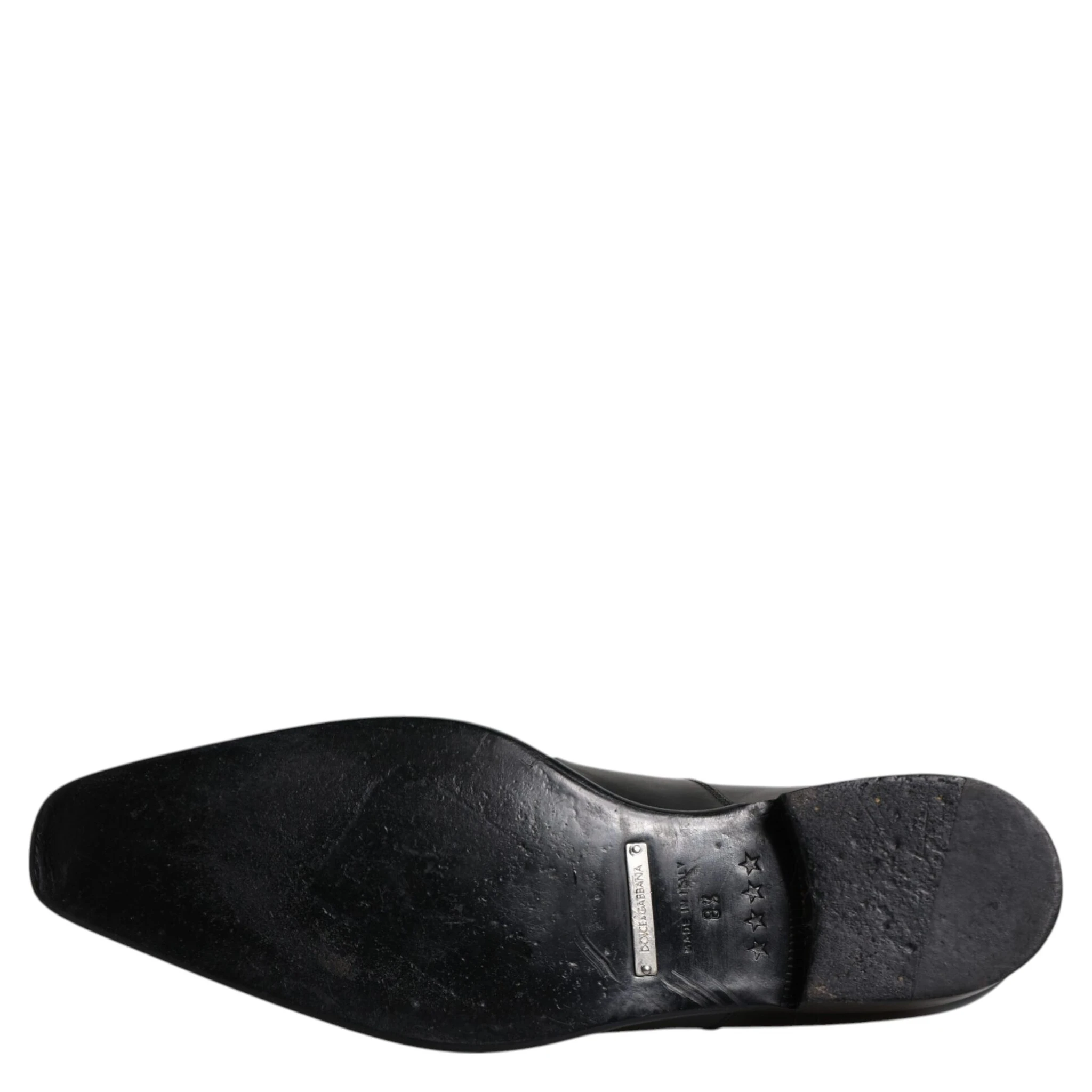 Black Leather Derby Men Formal Dress Shoes