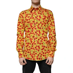 Yellow Cherry Cotton MARTINI Dress Shirt