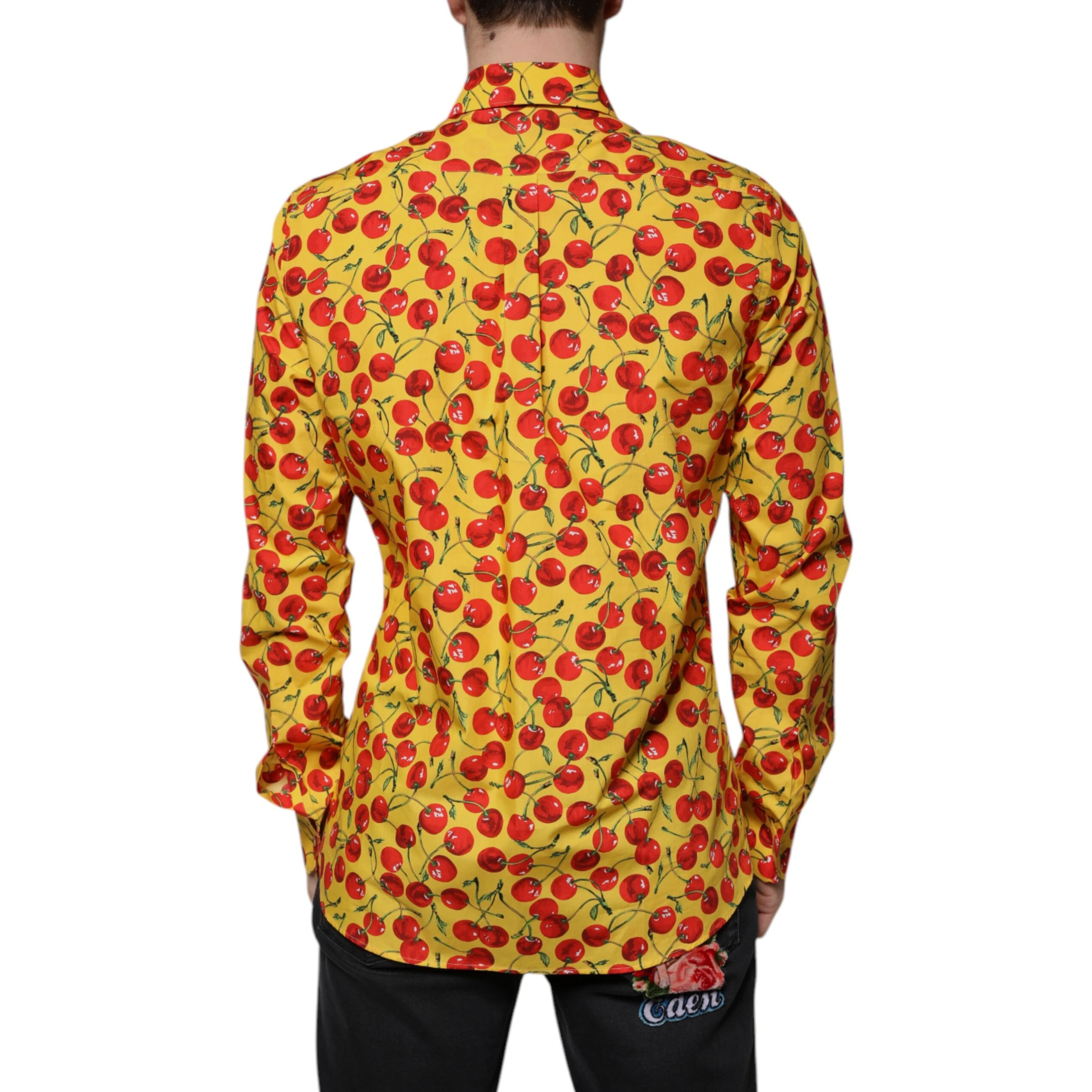 Yellow Cherry Cotton MARTINI Dress Shirt