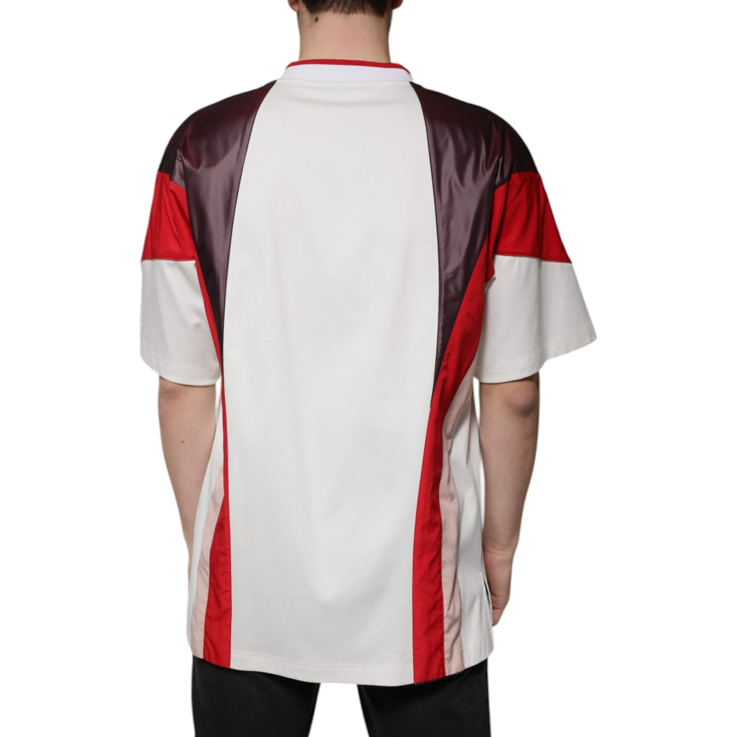 Multicolor Logo Jersey Cotton V-neck T-shirt