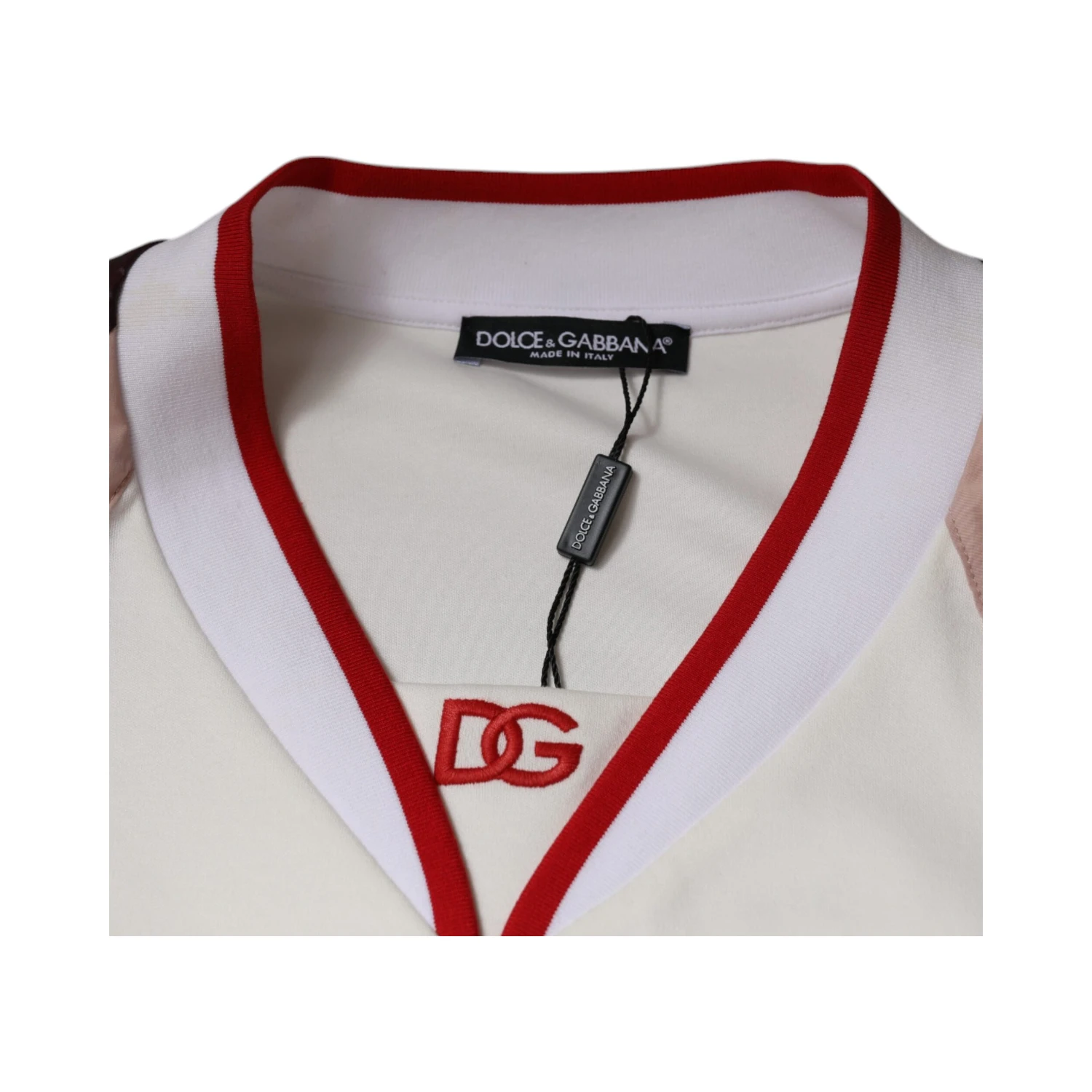 Multicolor Logo Jersey Cotton V-neck T-shirt