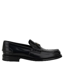 Black Calf Leather Bos Taurus Slip-On Loafers