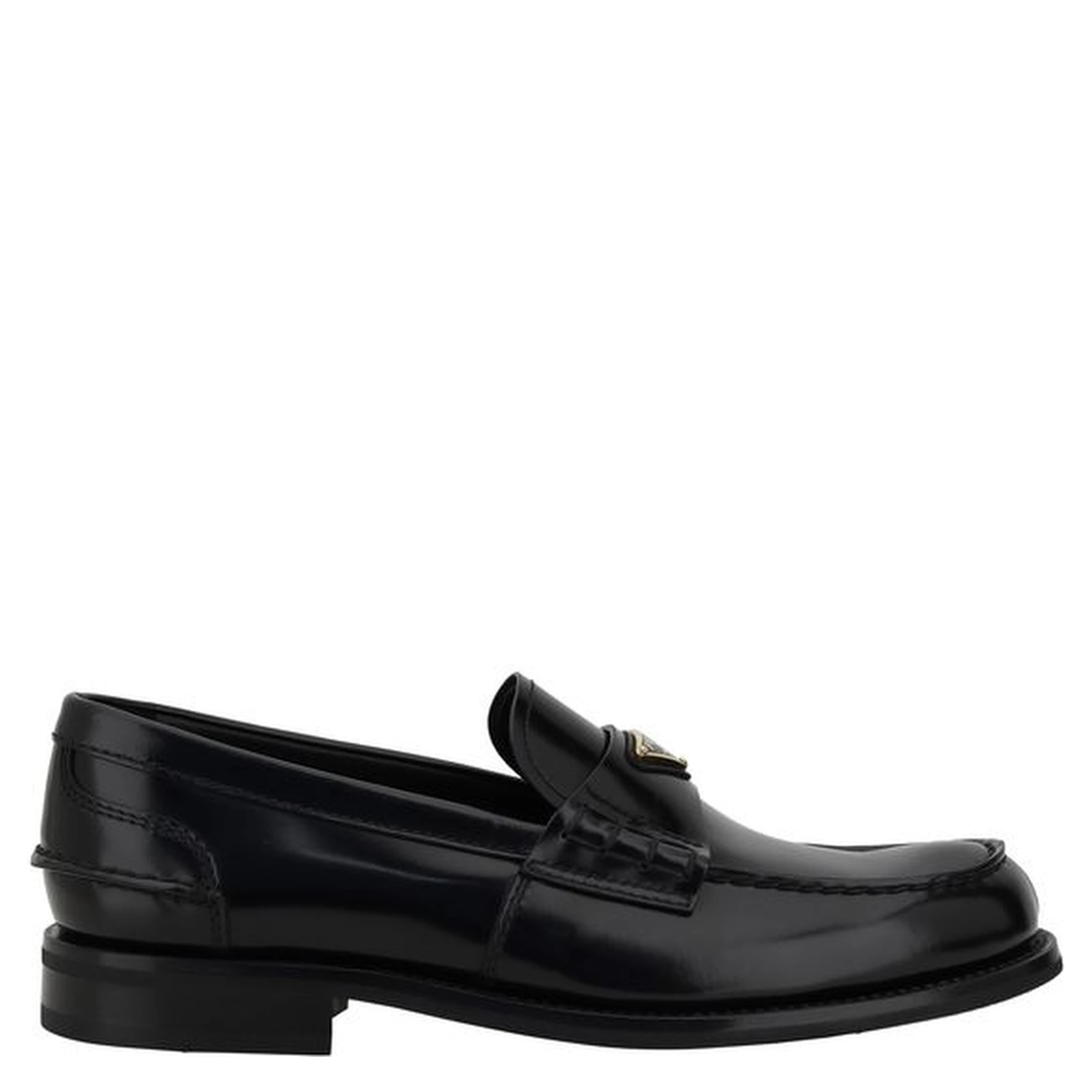 Black Calf Leather Bos Taurus Slip-On Loafers