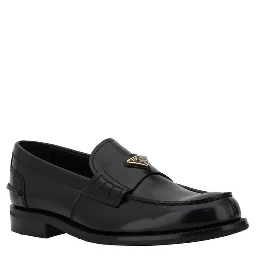 Black Calf Leather Bos Taurus Slip-On Loafers