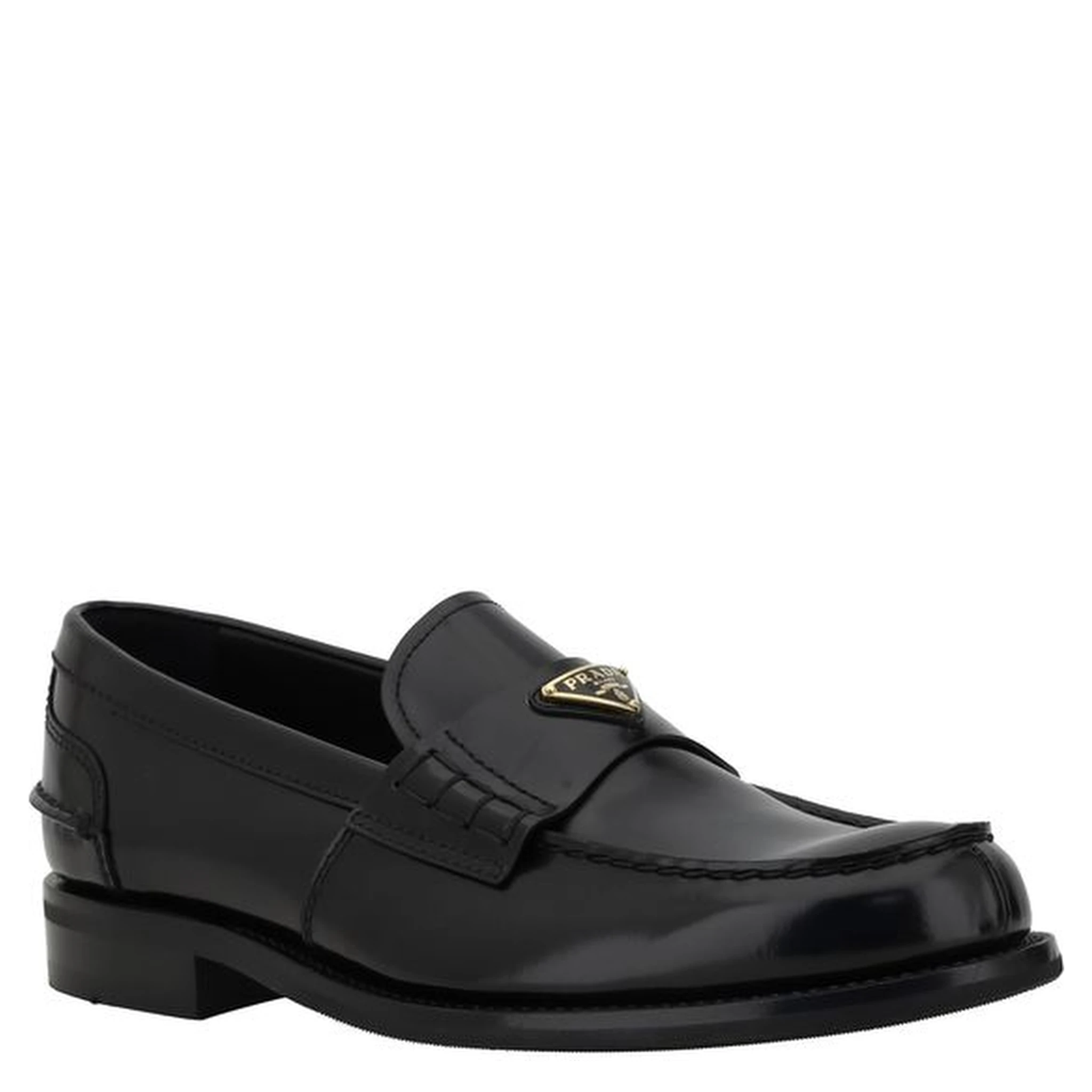Black Calf Leather Bos Taurus Slip-On Loafers