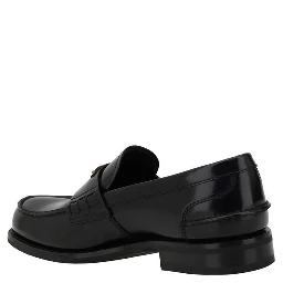 Black Calf Leather Bos Taurus Slip-On Loafers