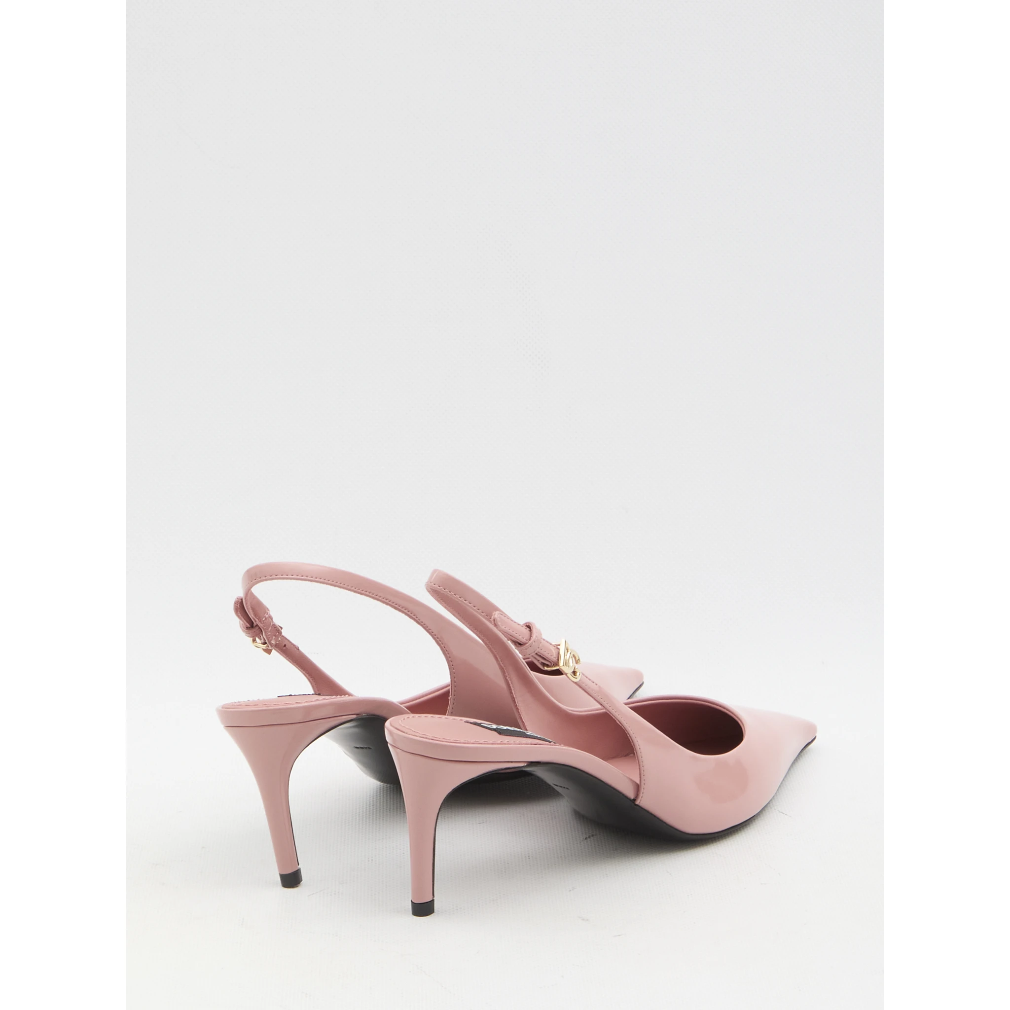 Pointed-toe slingback pumps