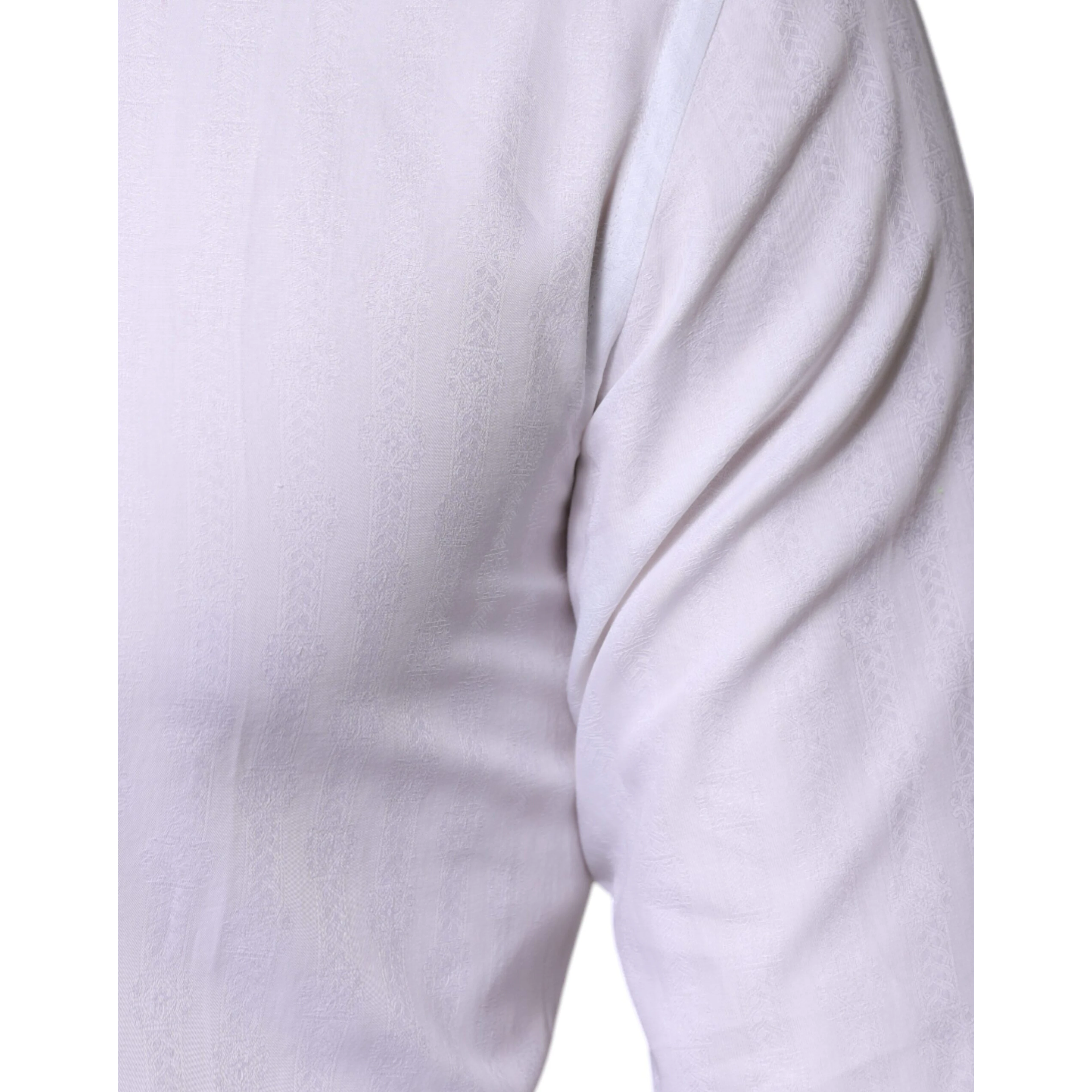 White Cotton Formal Men GOLD Dress Shirt