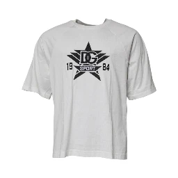 White DG Sport Crew Neck Short Sleeve T-shirt