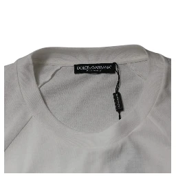 White DG Sport Crew Neck Short Sleeve T-shirt