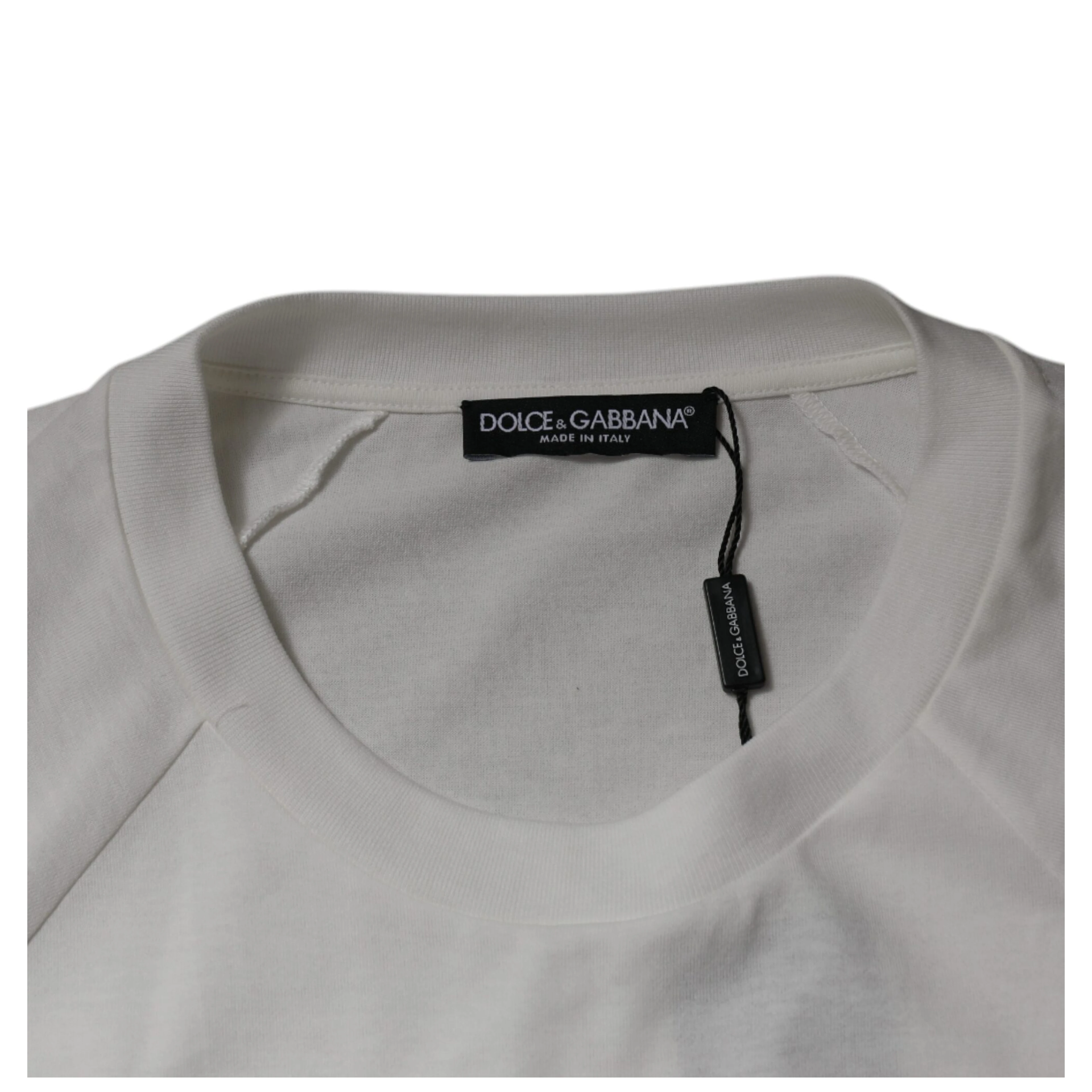 White DG Sport Crew Neck Short Sleeve T-shirt