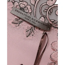 Pink Floral Lace Short Sleeves V-neck Midi Dress