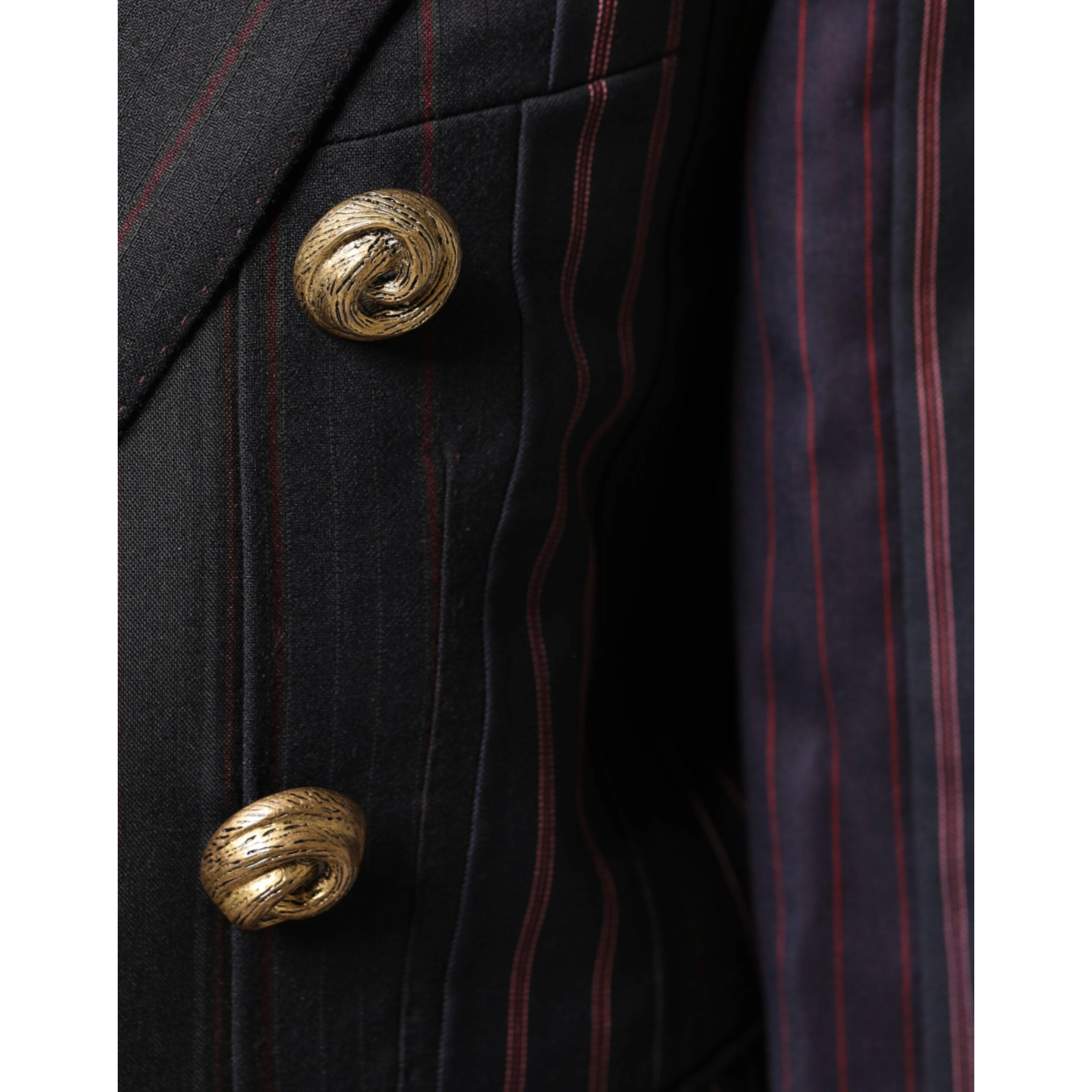 Multicolor Stripes Wool Cropped Blazer Coat Jacket