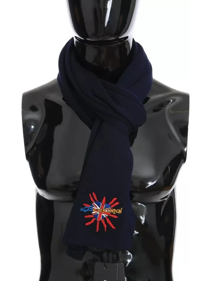 Blue Wool #DGLovesLondon Shawl Scarf