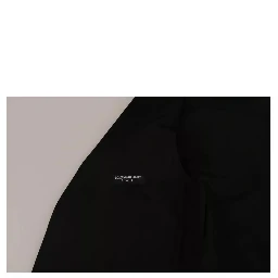 Black Wool Logo Waistcoat Vest