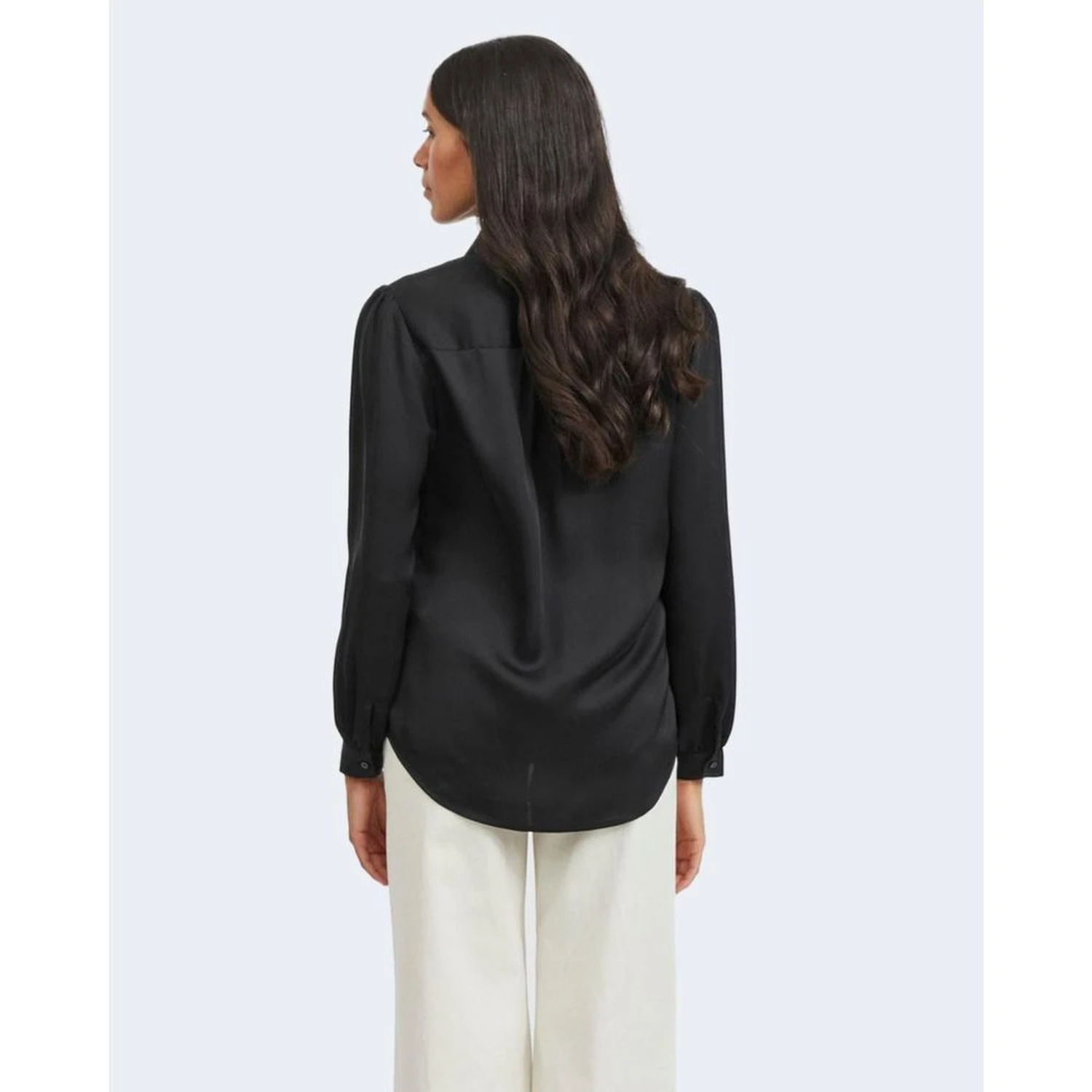 Black Polyester Blouse