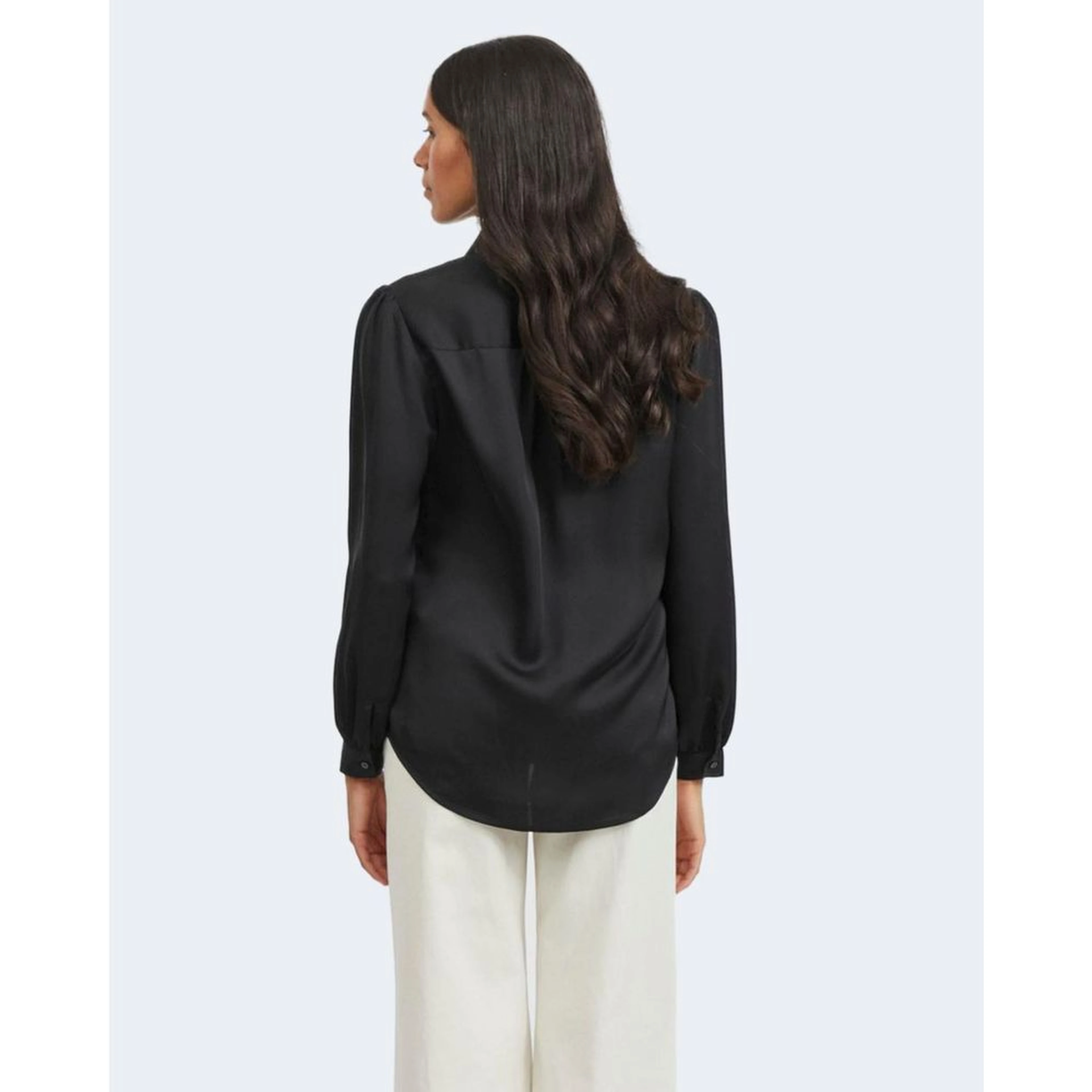 Black Polyester Blouse
