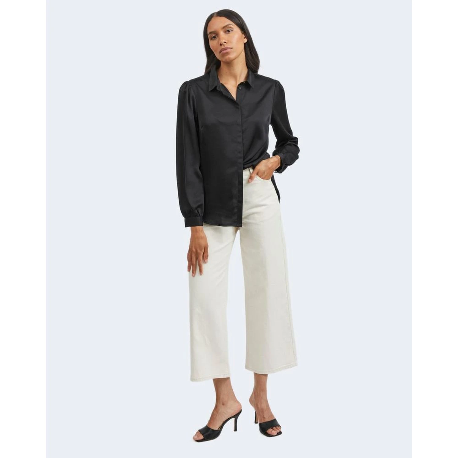 Black Polyester Blouse