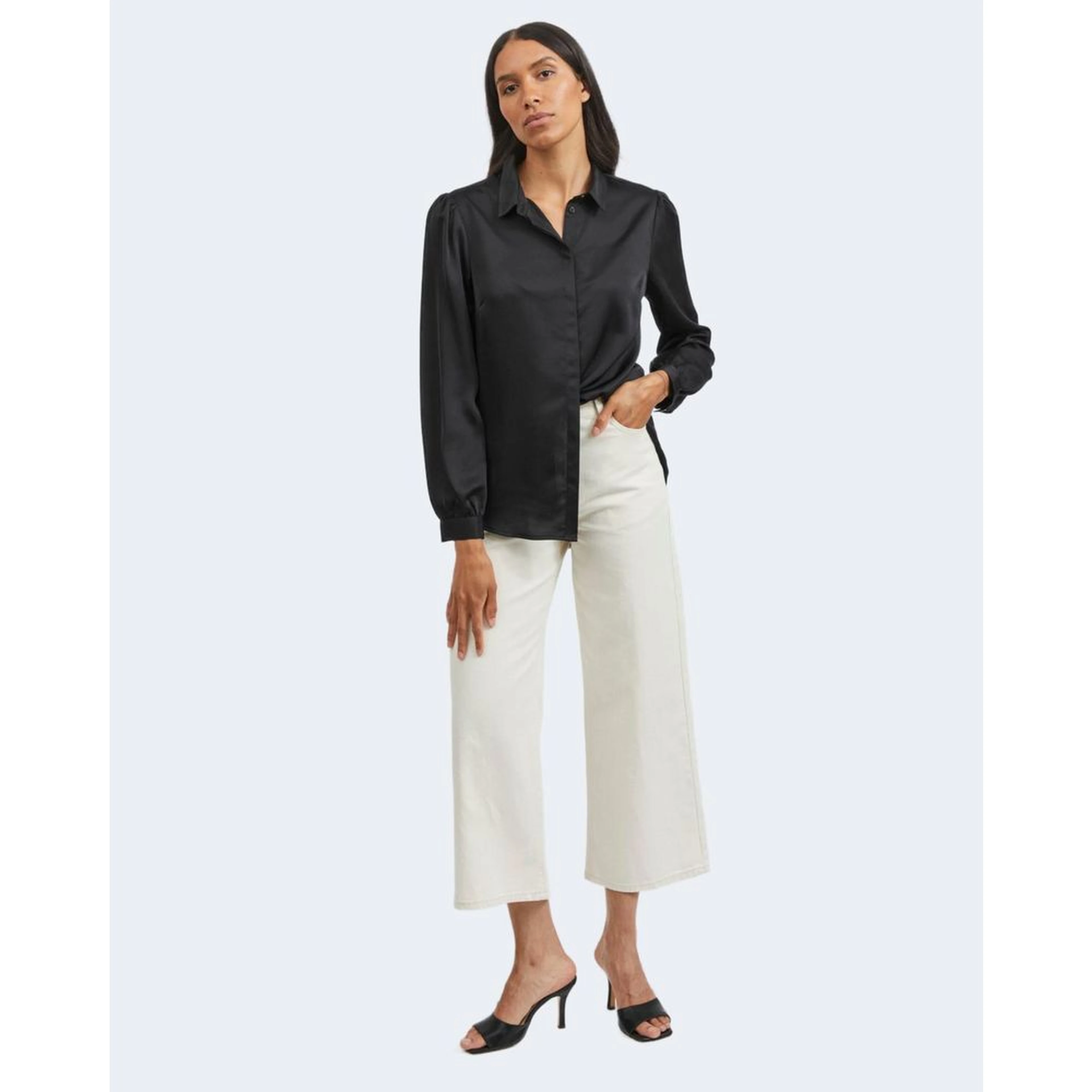 Black Polyester Blouse