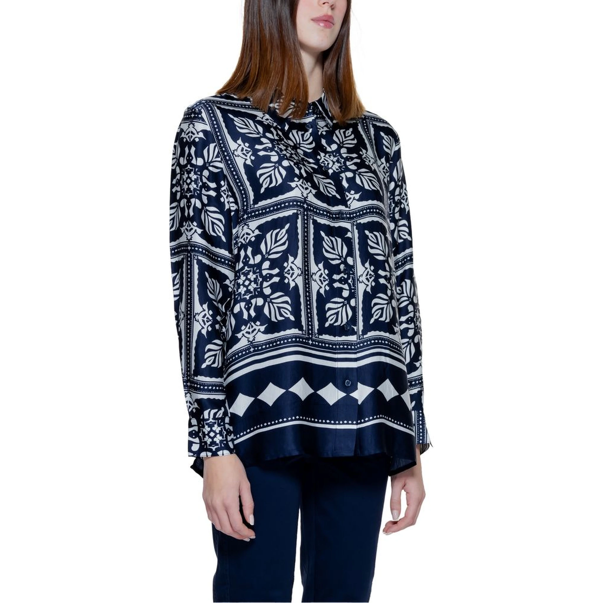 Blue Viscose Blouse