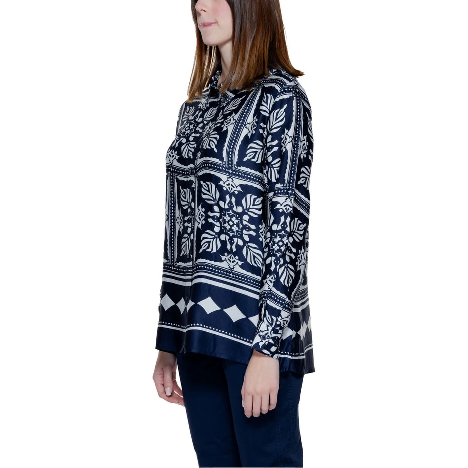 Blue Viscose Blouse