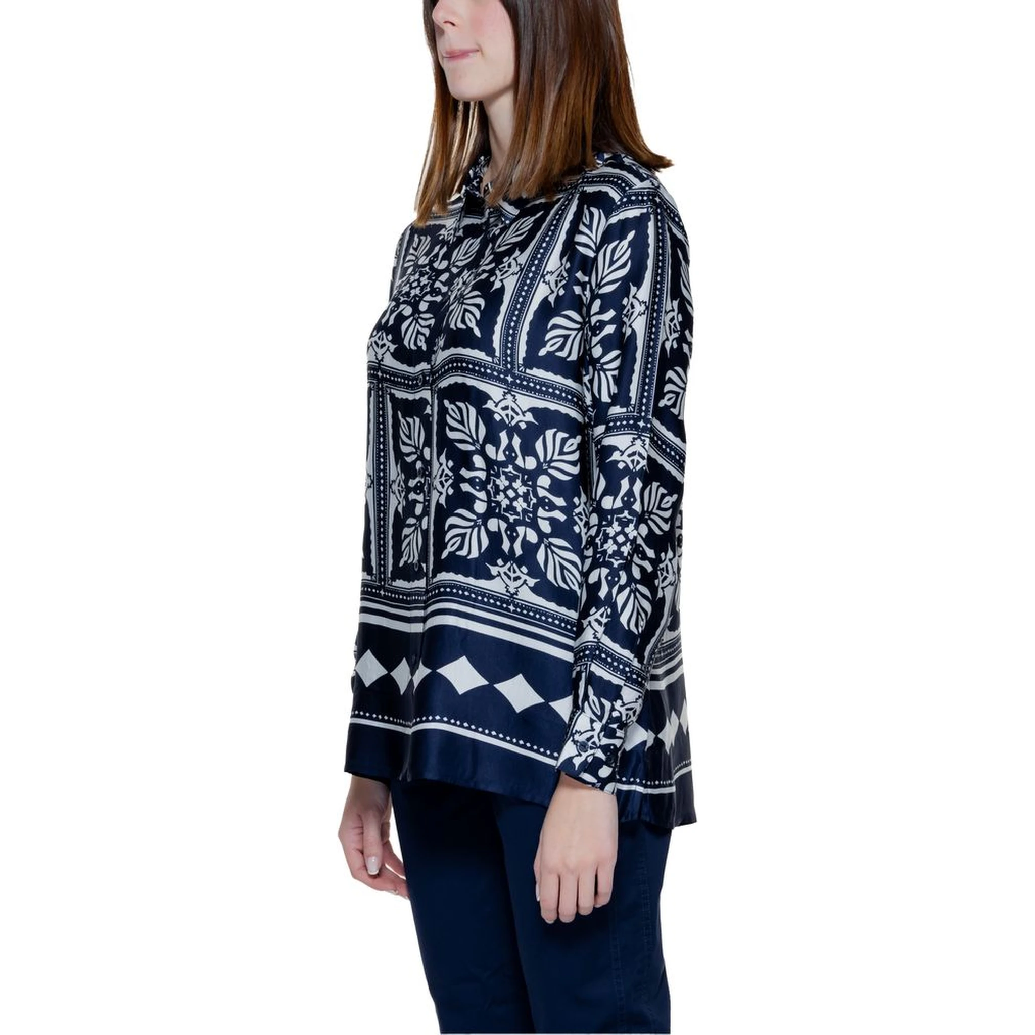 Blue Viscose Blouse