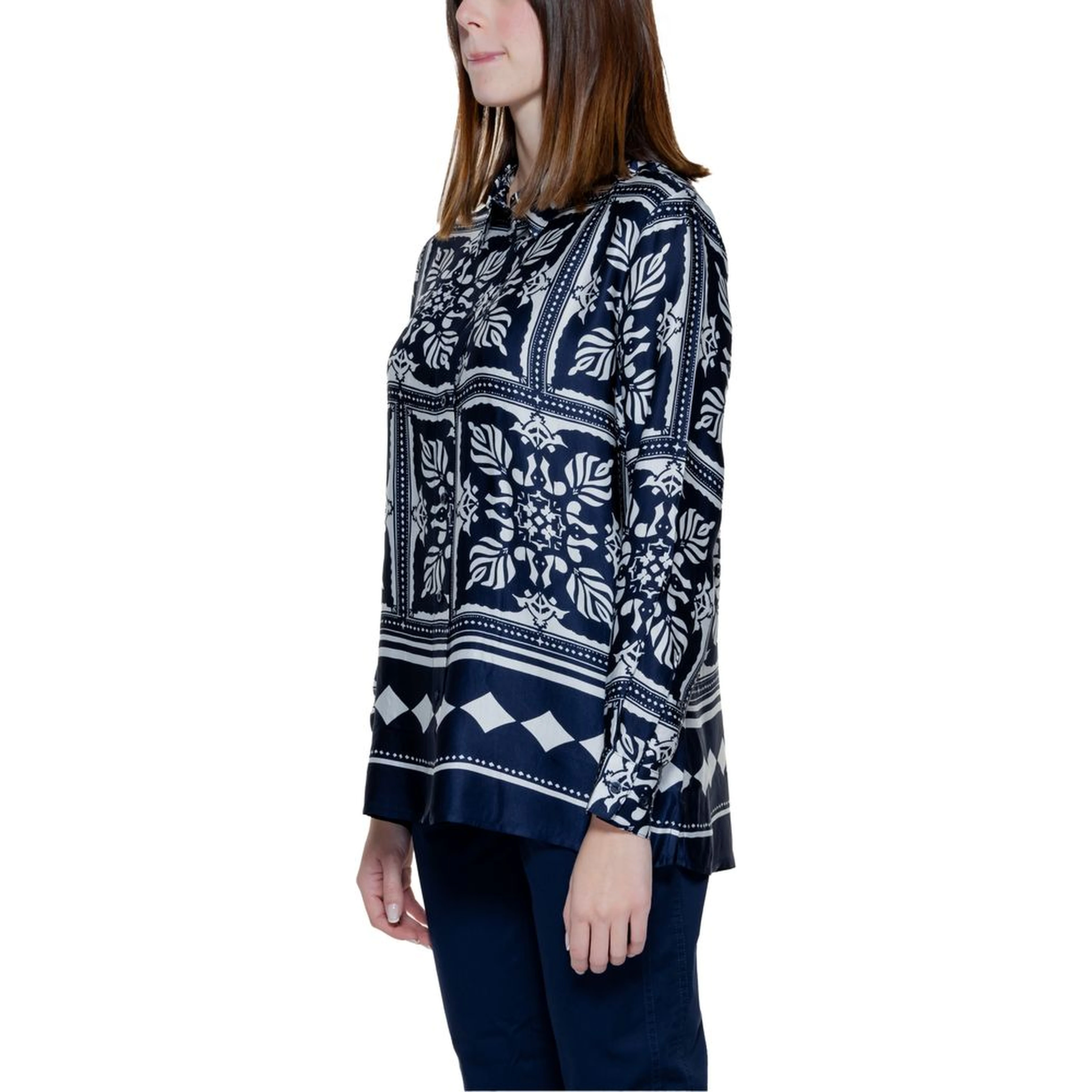Blue Viscose Blouse