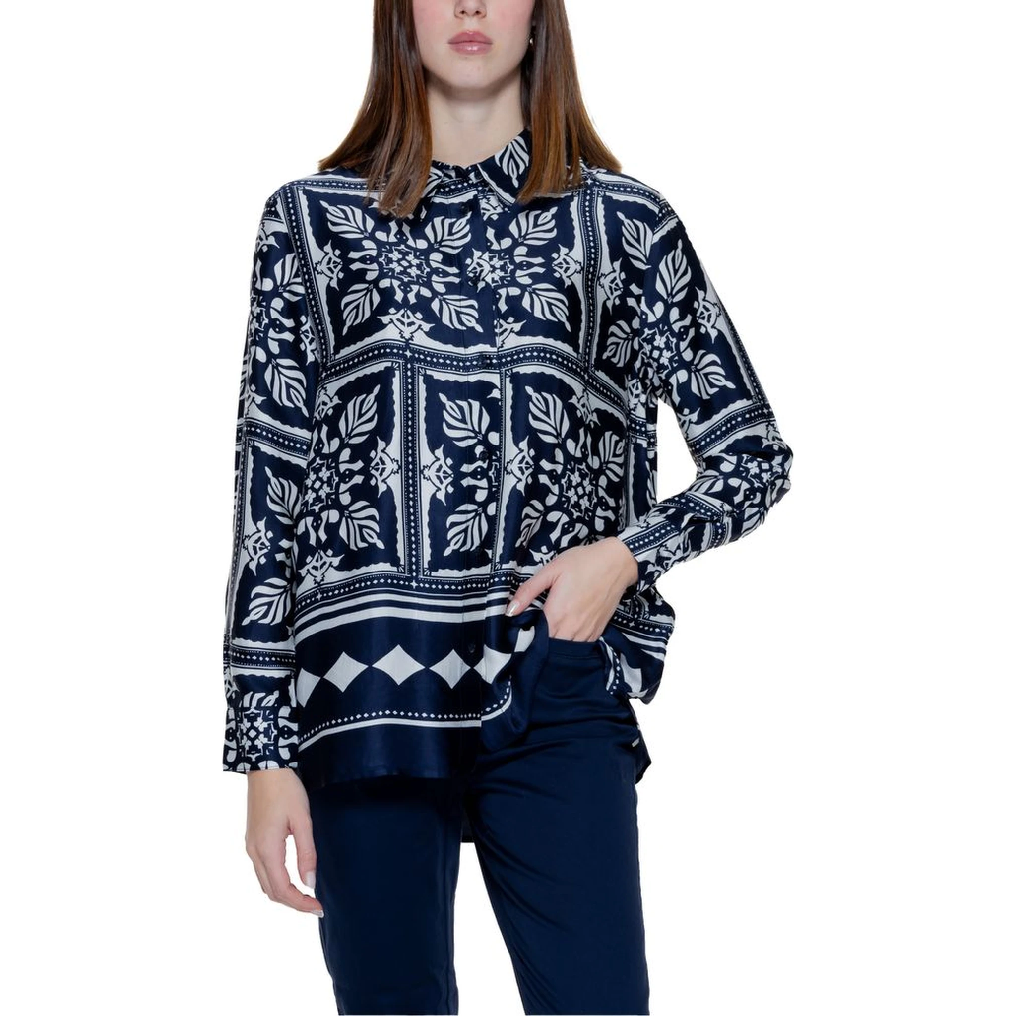 Blue Viscose Blouse