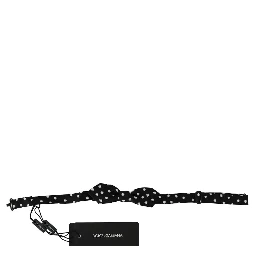 Black Polka Dots Adjustable Neck Bow Tie