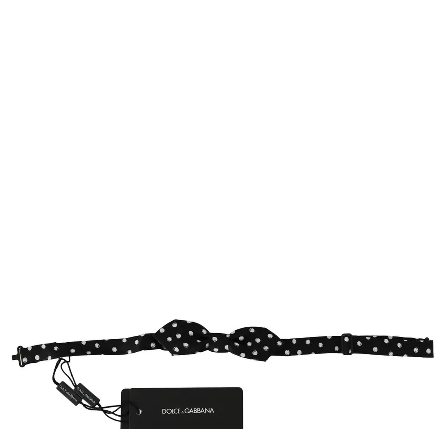 Black Polka Dots Adjustable Neck Bow Tie