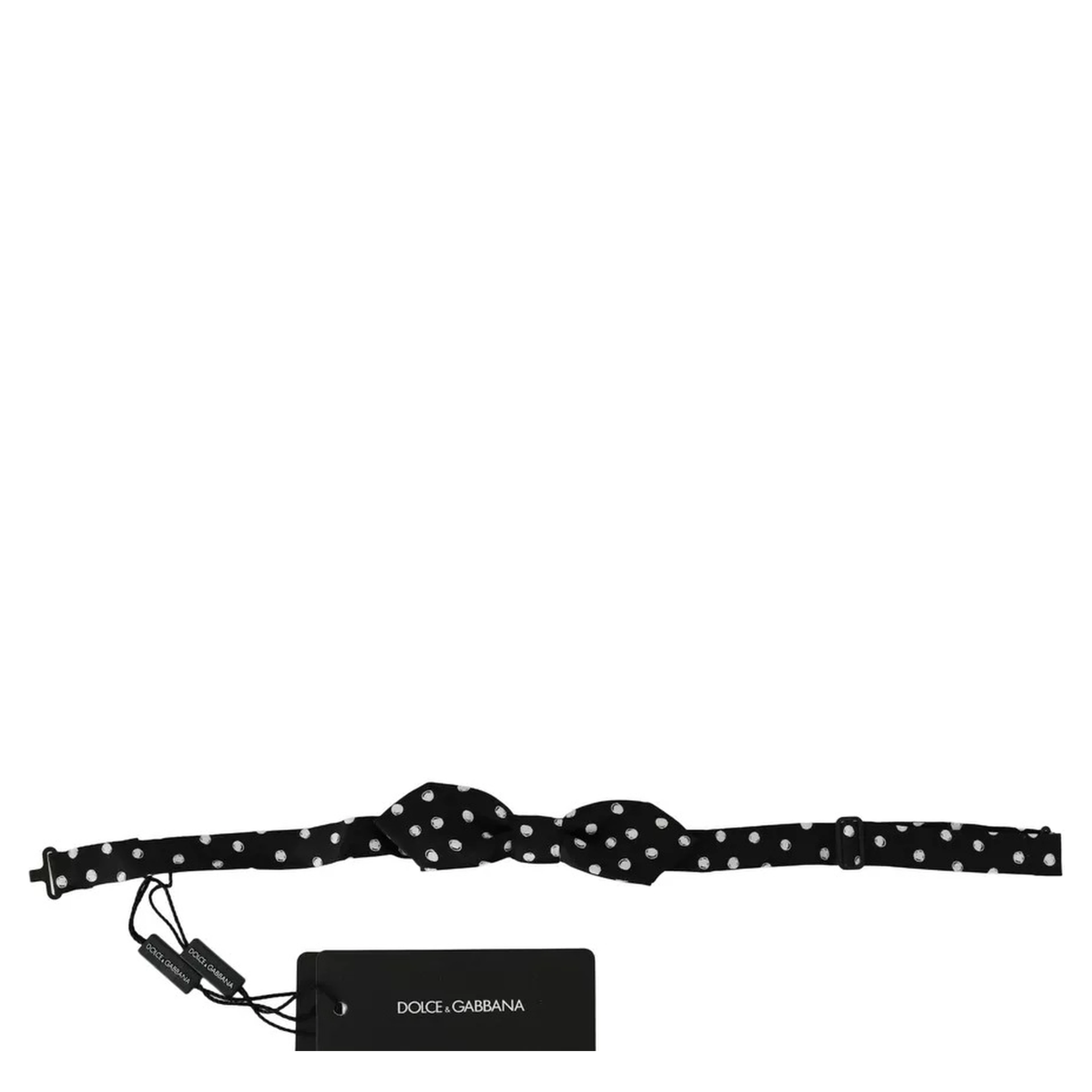 Black Polka Dots Adjustable Neck Bow Tie
