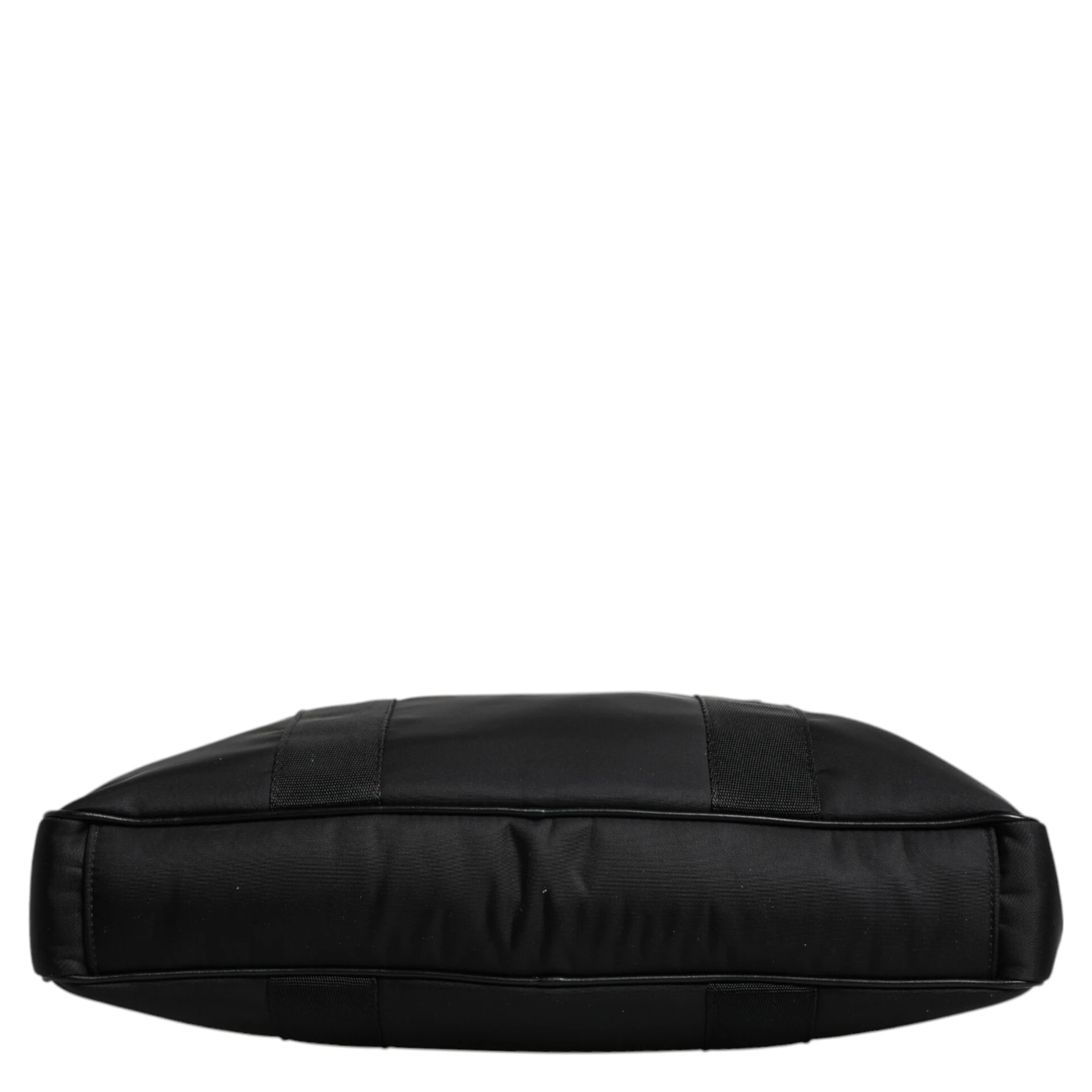 Black Logo Plaque Double Handle Messenger Bag