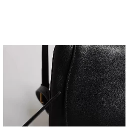 Black Leather Flap Saddle Shoulder Bag