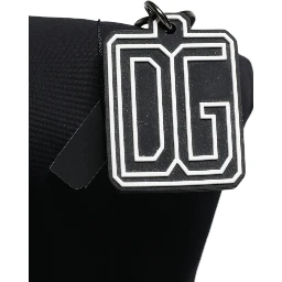 Black Canvas DG Logo Women Shopping Hand Tote Bag