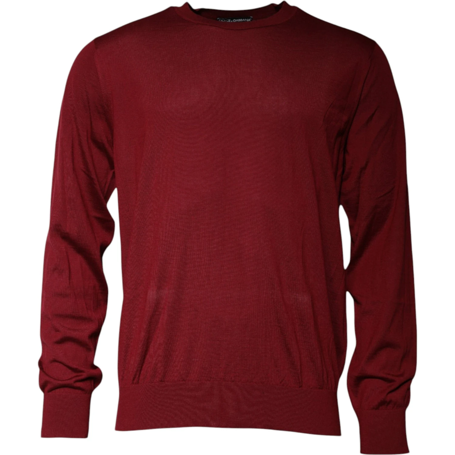 Maroon Cashmere Crew Neck Pullover Sweater