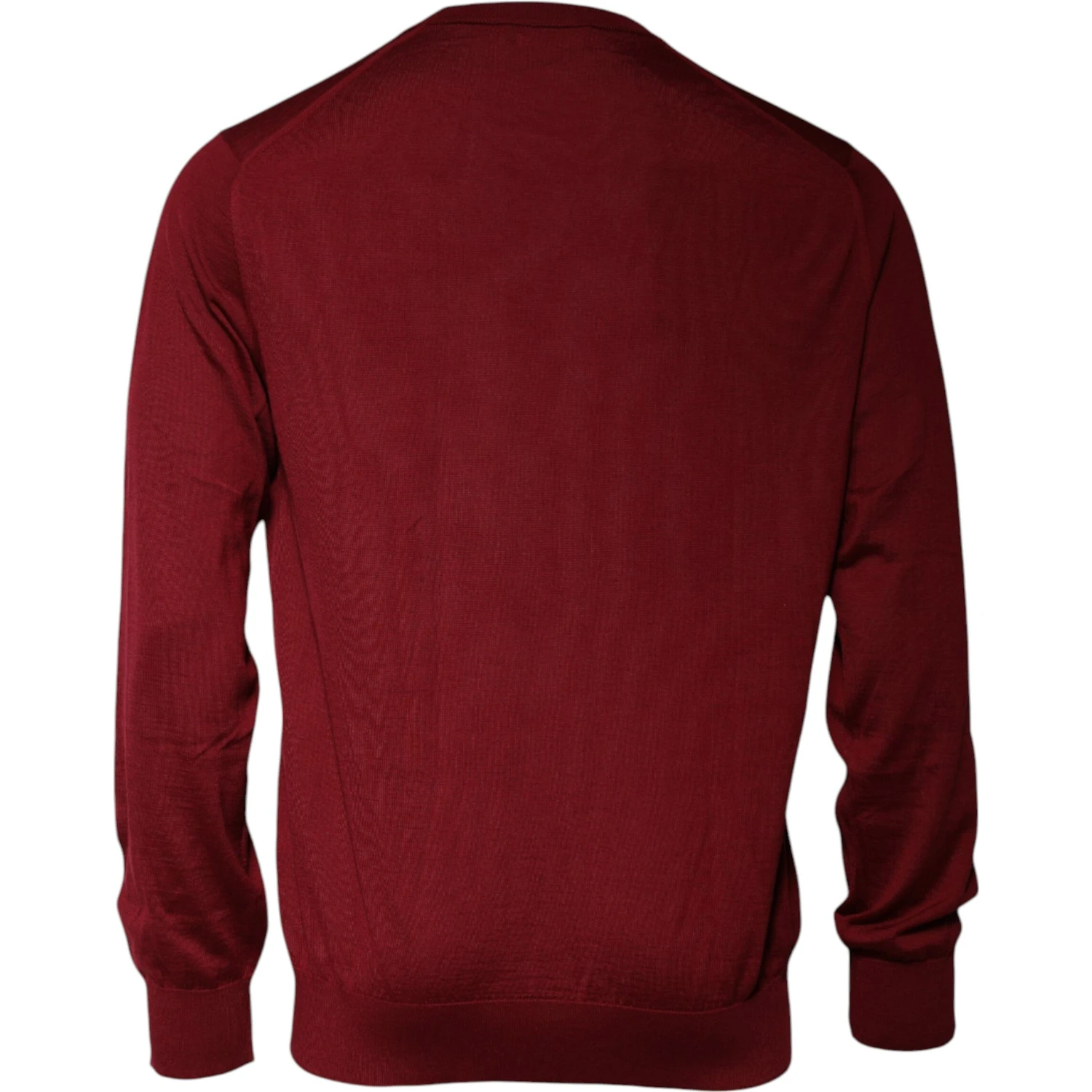 Maroon Cashmere Crew Neck Pullover Sweater