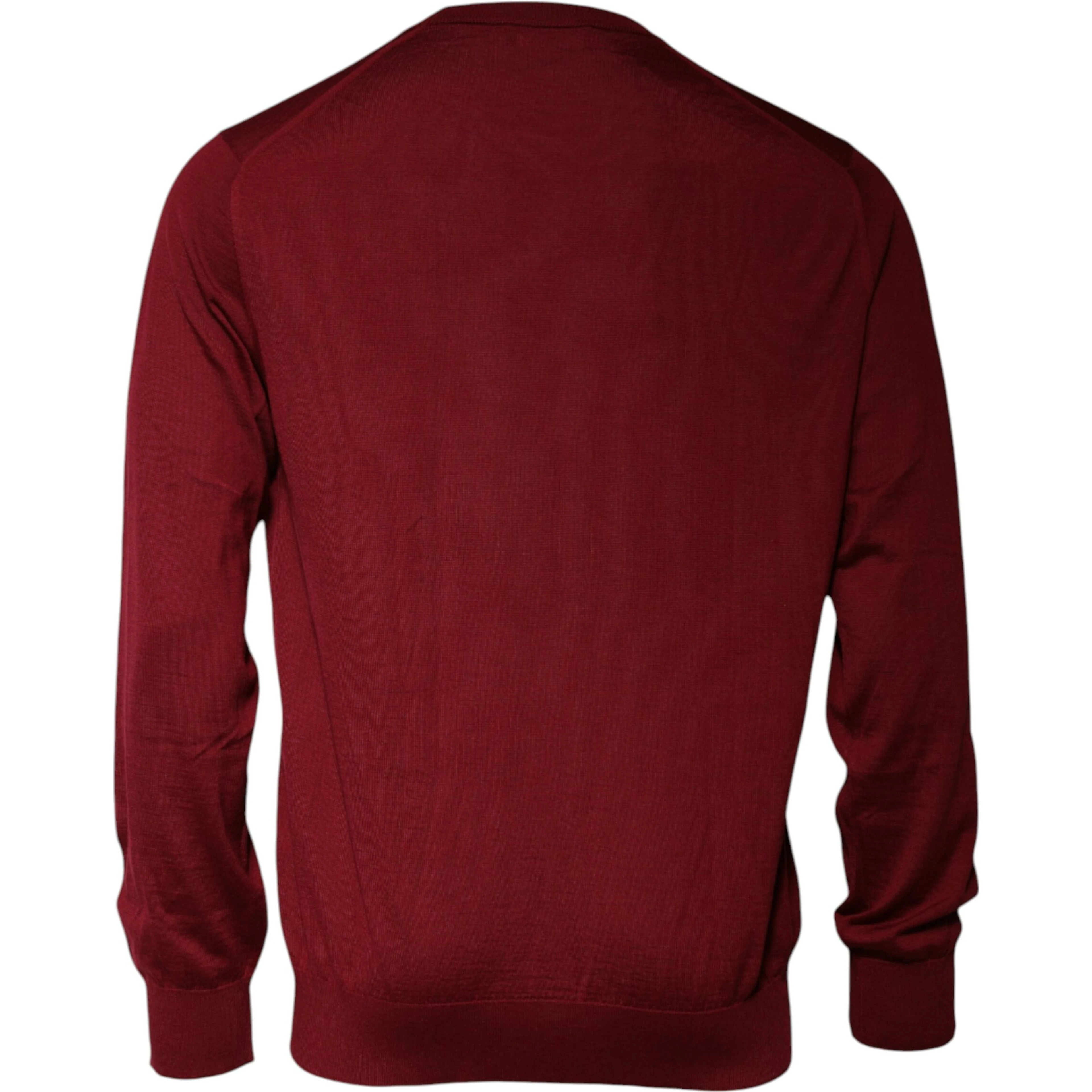 Maroon Cashmere Crew Neck Pullover Sweater
