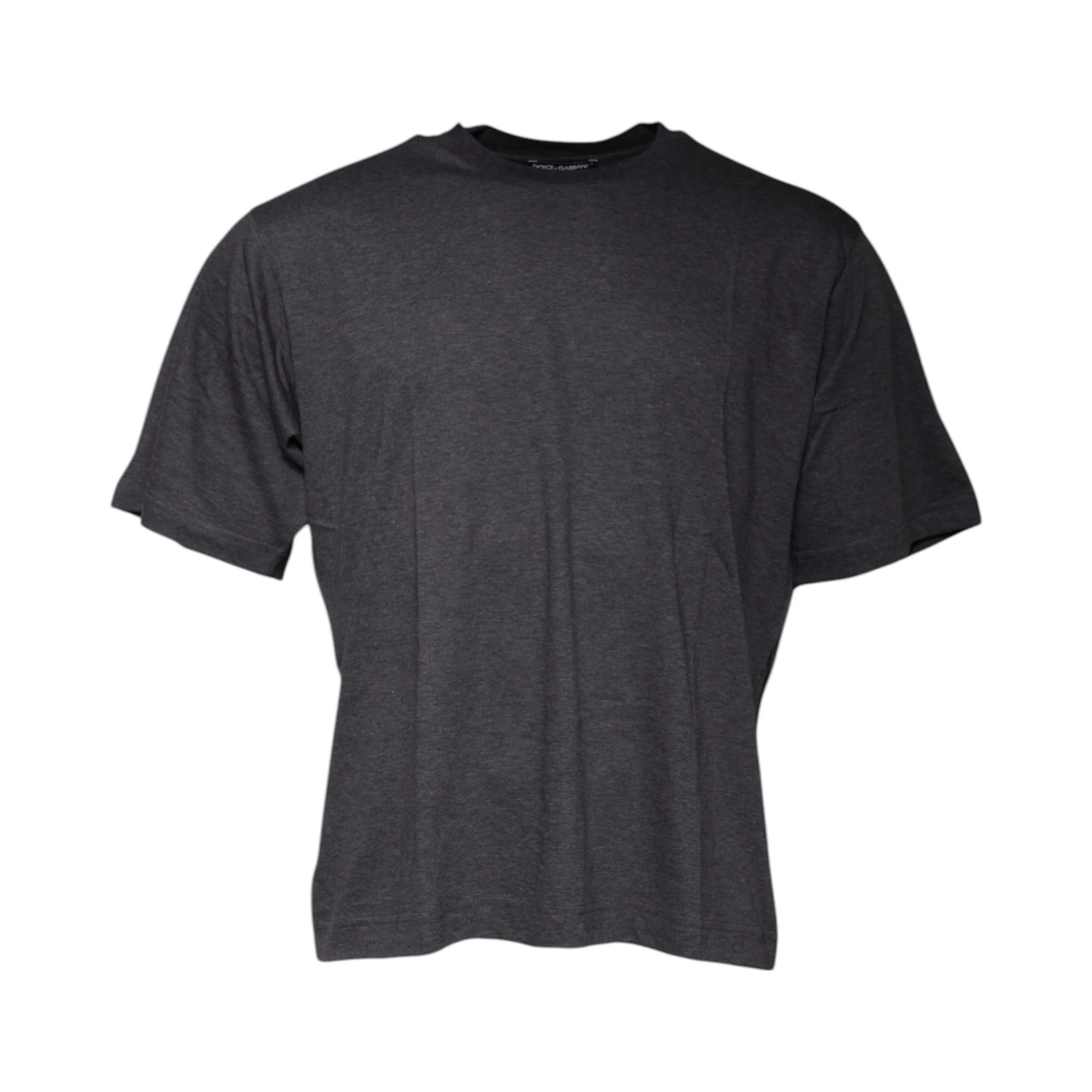 Dark Gray Crew Neck Short Sleeves T-shirt