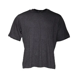 Dark Gray Crew Neck Short Sleeves T-shirt