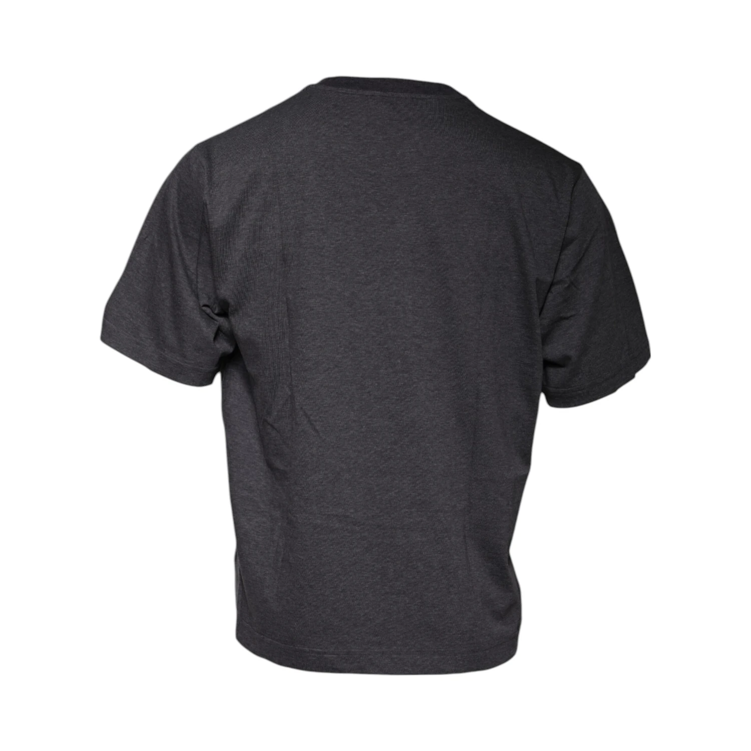 Dark Gray Crew Neck Short Sleeves T-shirt