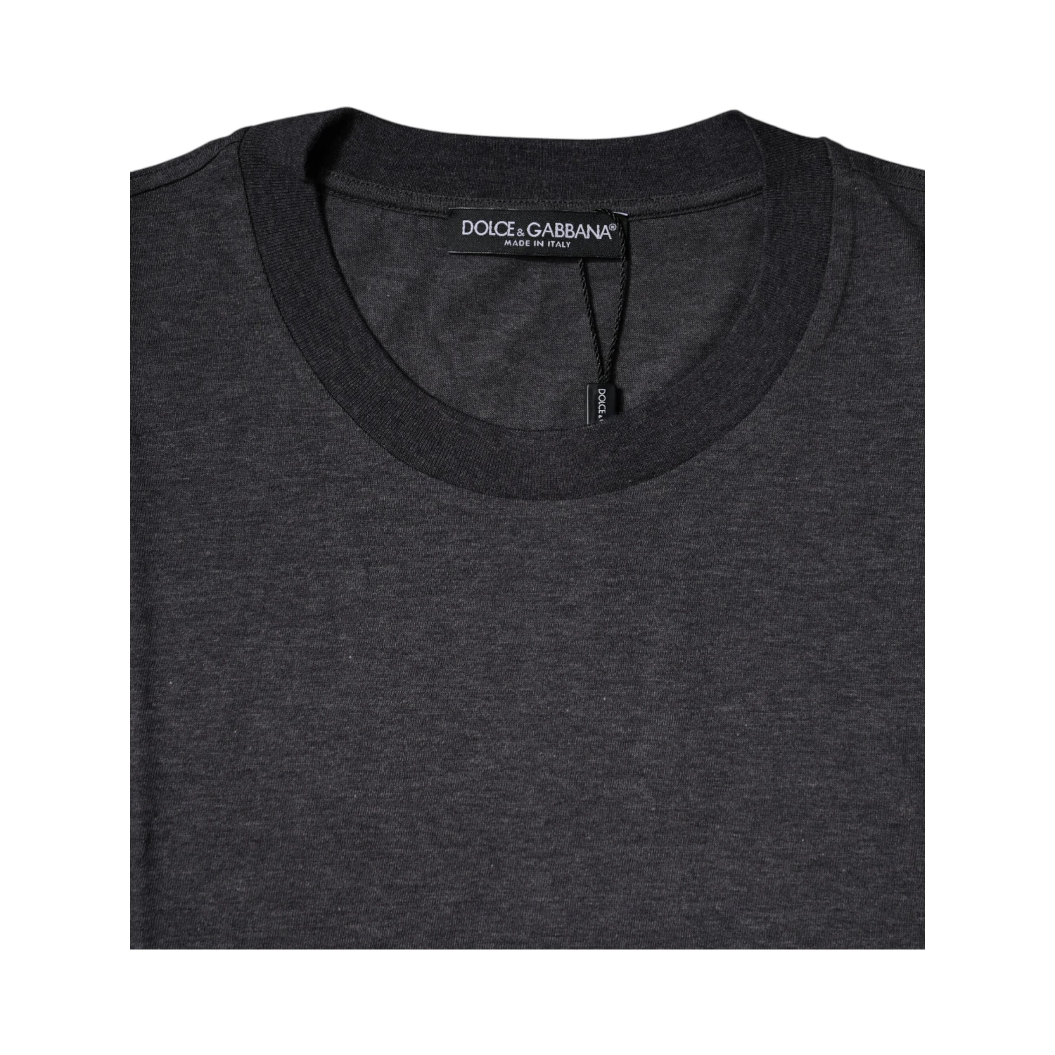 Dark Gray Crew Neck Short Sleeves T-shirt