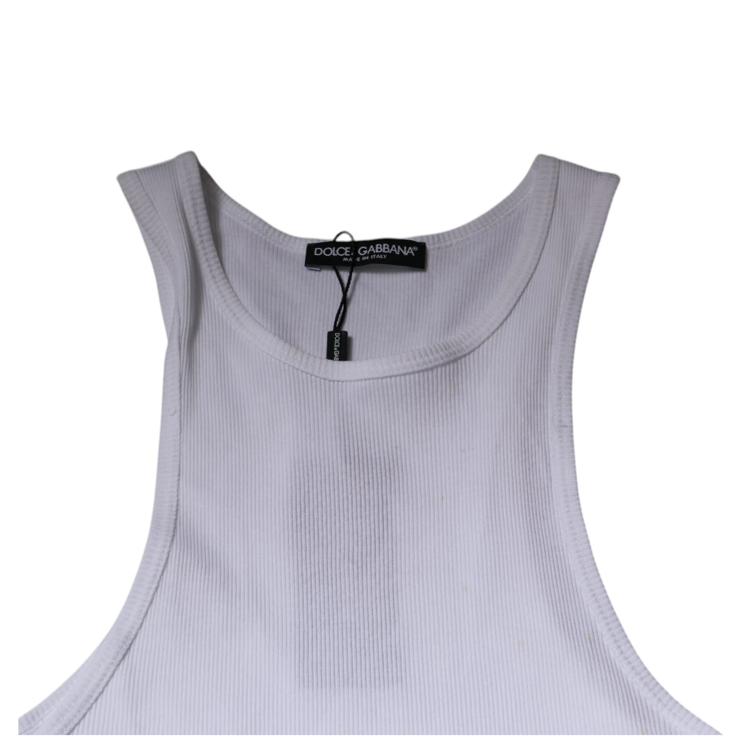 White Cotton Sleeveless Round Neck Tank T-shirt
