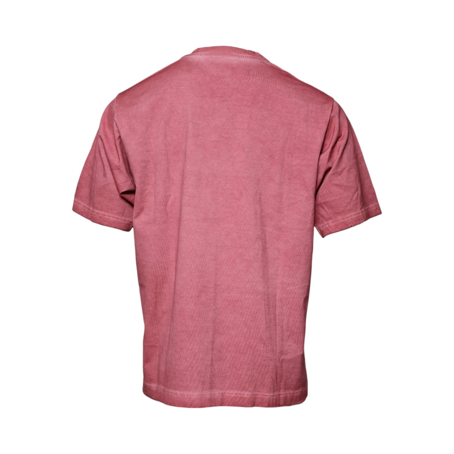 Pink Logo Print Cotton Crew Neck T-shirt