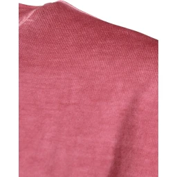 Pink Logo Print Cotton Crew Neck T-shirt